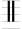 two parallel vertical strokes across three staff spaces