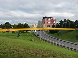 Bridge near the Nõmme center with TalTech's motto.