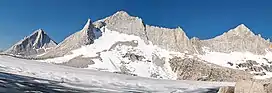 Merriam Peak (left) with Royce Peak (centered), and Feather Peak (right)