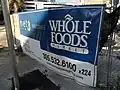 Whole Foods sign at the Met 3 site in March 2011