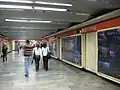 Pedestrian underpass for Metro Auditorio with displays of metro systems around the world.