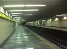 View of the two side platforms located inside Terminal Aérea.