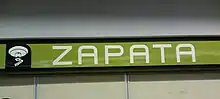 The station logo, depicting an eyeless, stylised Zapata.