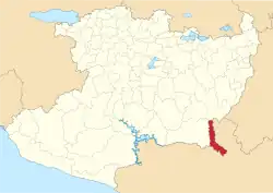 Location of San Lucas in Michoacán