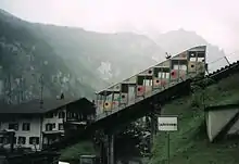 Funicular at Lauterbrunnen in its final years