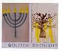 Golden Showers (diptych), 1993Mixed media on canvasIsrael Museum, Jerusalem