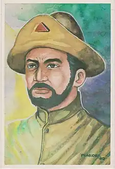 A postcard depicting Miguel Malvar