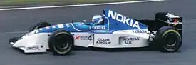 Mika Salo driving the Tyrrell 023 at the 1995 British Grand Prix