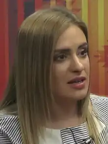 A photo of Milica Đurđević Stamenkovski during an interview in 2022