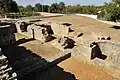 The exposed walls from the buildings in Milreu