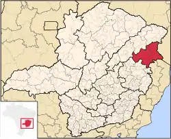 Location within Minas Gerais