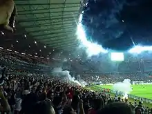 Football crowd inside a stadium