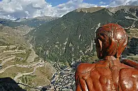 View of Canillo town from Roc del Quer