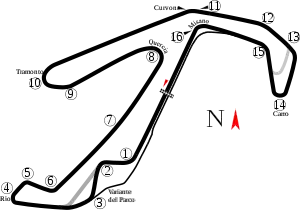 Layout of the Misano World Circuit