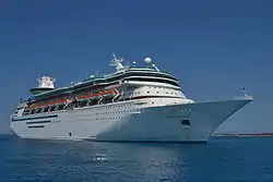 The Monarch of the Seas had extensive repairs completed at Atlantic Marine after it was grounded off St. Maarten on 15 December 1998.