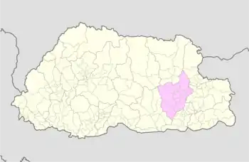 Location of Tsmang Gewog