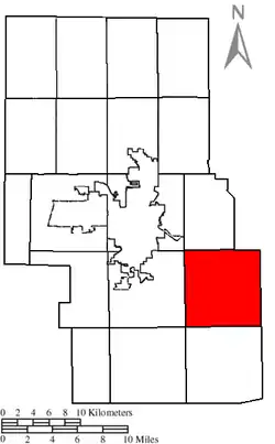 Location of Monroe Township in Richland County.