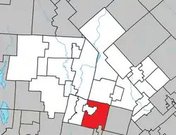 Location within Les Laurentides RCM