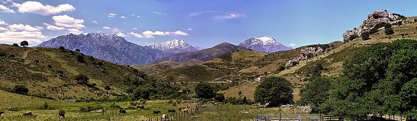 Cima à i Mori, Capu Biancu and Monte Padro snow-covered peaks