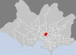 Location of Aires Puros in Montevideo