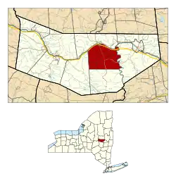 Location in Montgomery County and the state of New York.