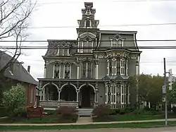 The Montgomery House, a historic building on the borough's western edge