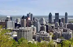 Skyline of Downtown Montreal from Mount Royal