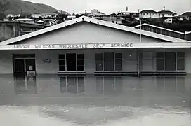 Flooding at Moore Wilsons, Porirua.