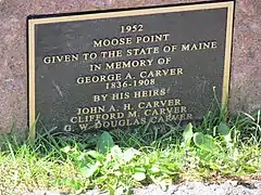 Memorial plaque in the park