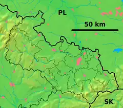 Ostravice (river) is located in Moravian-Silesian Region