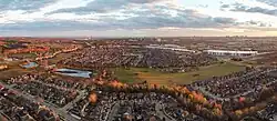 Aerial view of Morningside Heights, Toronto in 2023