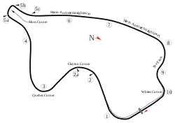 Map of the racetrack