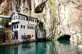 Buna Spring (Vrelo Bune) with the Blagaj Tekke