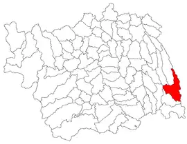 Location in Bacău County