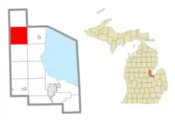 Location within Bay County