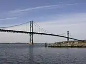 The Mount Hope Bridge, connecting Portsmouth with Bristol, Rhode Island