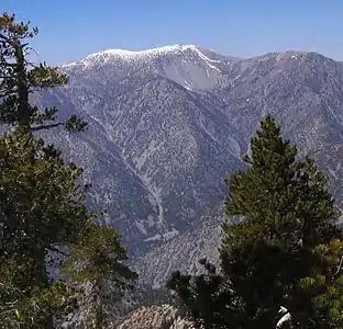 Mount San Antonio is the highest summit of the San Gabriel Mountains.