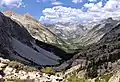 Mt. Shakspere (upper left), high above Palisade Creek valley