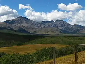 Mount Dungarvan & Cloudy Ridge to the west of Twin Butte.