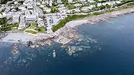 Aerial shot of rock pool