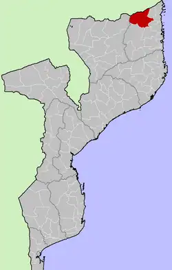 District location in Mozambique