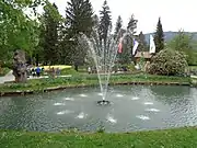 Fountain in the Mozirski Gaj Flower Park