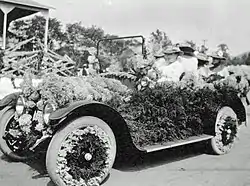 Mrs. Cannon's Equal Suffrage Car, side view