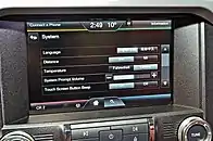 Export-spec RHD Mustang's SYNC 2 (Ford MyTouch) interface, without navigation