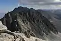 View from the summit of Mt. Bolton Brown looking SSE to Mt. Prater and Split Mountain.