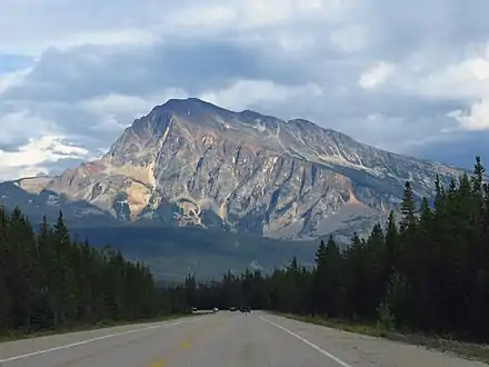 Mount Hardisty from Icefields Parkway