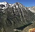 Gilcrest Peak and Lundy Lake. Mt. Warren in upper left corner.