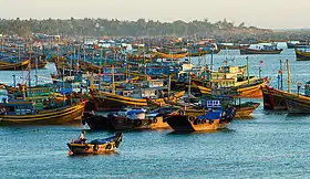 Fishing boats in Mũi Né harbour