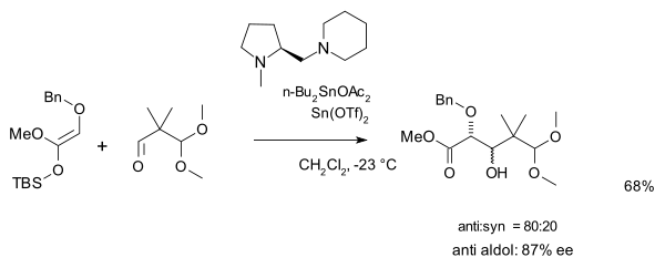 Mukaiyama asymmetric aldol taxol