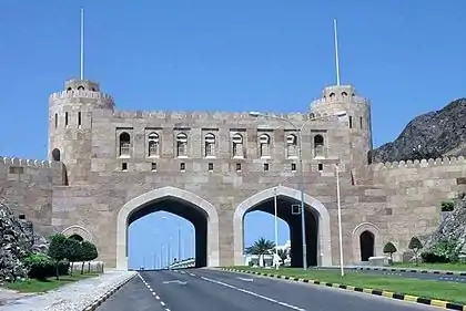 Image 18Muscat Municipality works continuously to beautify the city. Such gates dot roads around Muscat and showcase the traditional roots of the Sultanate (from Tourism in Oman)